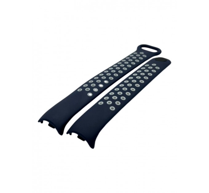 Ремінець BeCover Vents Style для Xiaomi Mi Smart Band 9 Blue White (711987)