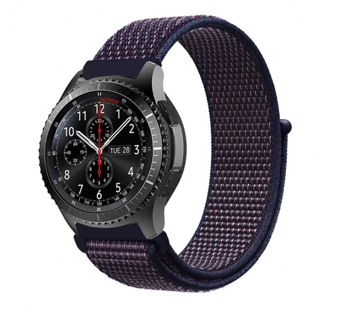 Ремінець BeCover Nylon Style для Samsung Galaxy Watch 42mm/Watch Active/Active 2 40/44mm/Watch 3 41mm/Gear S2 Classic/Gear Sport Deep Blue (705820)