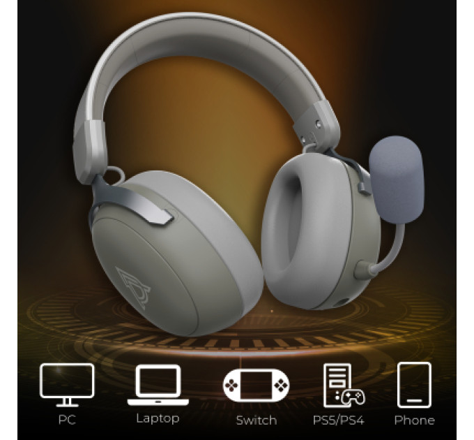 Ajazz Навушники Ajazz AHM08 MAX 3-Mode Grey (AHM08-MAX-GW)