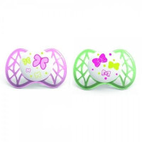 Пустушка Nuvita Air симметрическая 0м+ 2шт. для девочки (NV7061Girl)