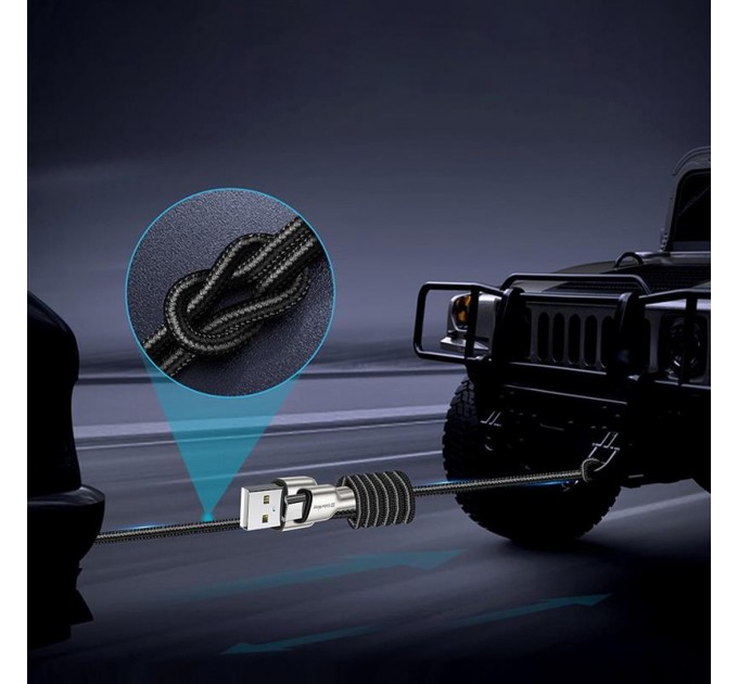 Кабель ColorWay USB - micro USB (M/M), Metal Head, 2.4 А, 1 м, Black (CW-CBUM046-BK)