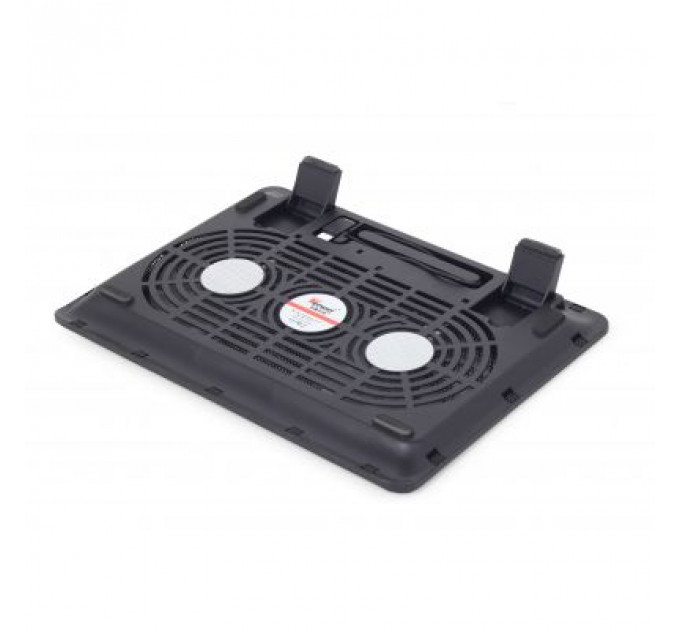 Підставка до ноутбука Gembird до 15", 2x125 mm fan, black (NBS-2F15-01)