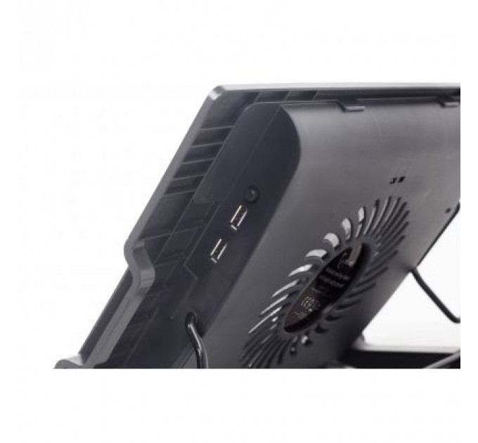 Підставка до ноутбука Gembird до 17", 1x150 mm fan, black (NBS-1F17T-01)