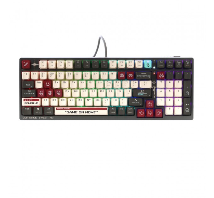 Клавіатура бездротова Bloody WS98 Pixels Red