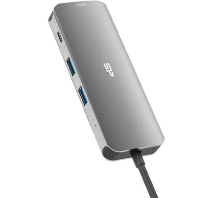 Silicon Power Концентратор Silicon Power USB-C 8-in-1 SR30 Silver Aluminum (SPU3C08DOCSR300G)