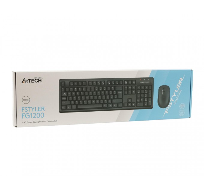 Комплект (клавіатура, миша) бездротовий A4Tech FG1200 Black