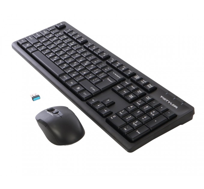 Комплект (клавіатура, миша) бездротовий A4Tech FG1200S Black