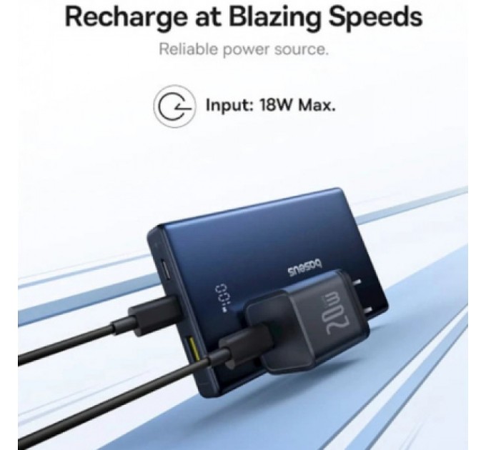 Батарея універсальна Baseus 10000mAh PicoGo 20W PD, QC, USB-A, 2*USB-C, Black (P10076801123-00)
