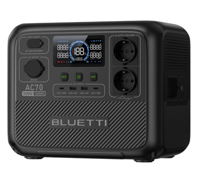 BLUETTI Зарядна станція Bluetti AC70 768Wh 218333mAh 1000W (PB931583)
