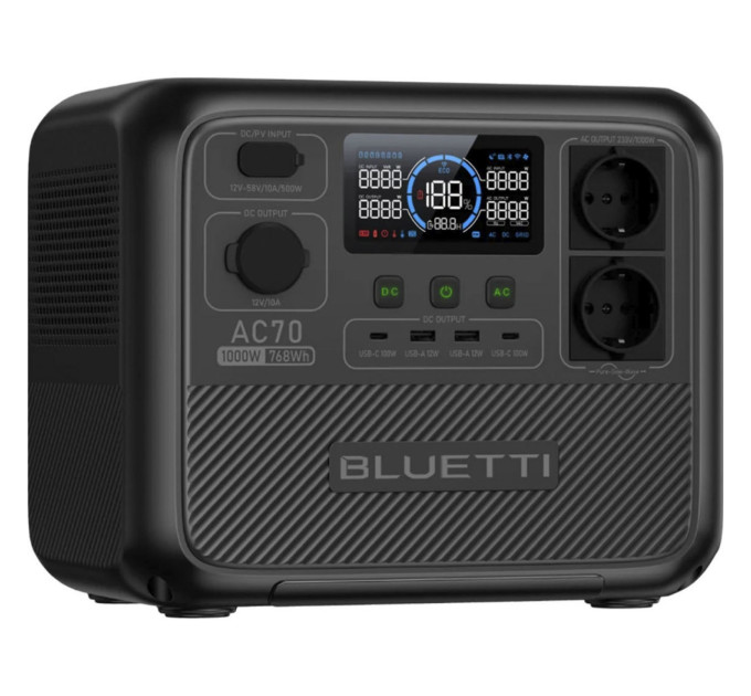 BLUETTI Зарядна станція Bluetti AC70 768Wh 218333mAh 1000W (PB931583)