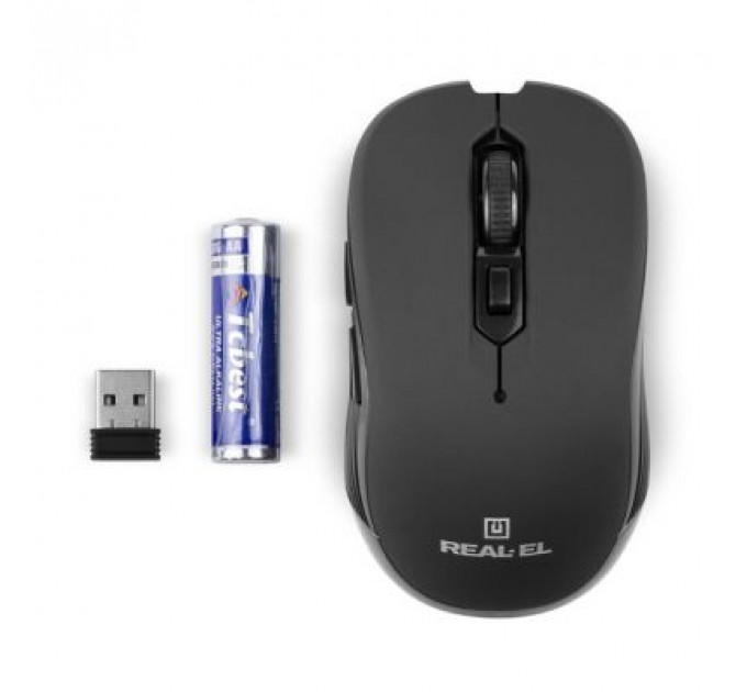 Мишка REAL-EL RM-330 Wireless Black