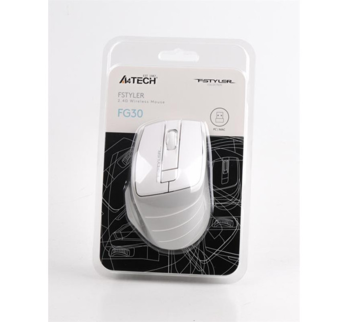 A4Tech Миша бездротова A4Tech FG30 Grey/White