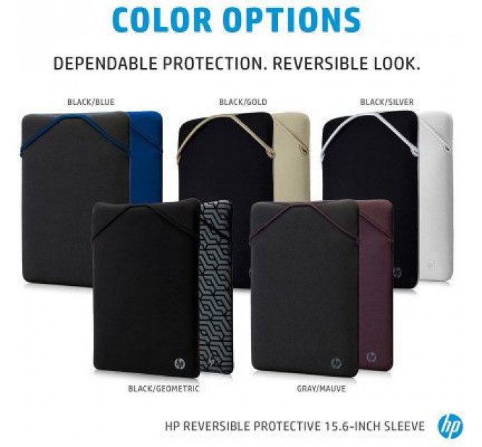 Чохол до ноутбука HP 14" Reversible Protective Blk/Slv Sleeve (2F2J1AA)