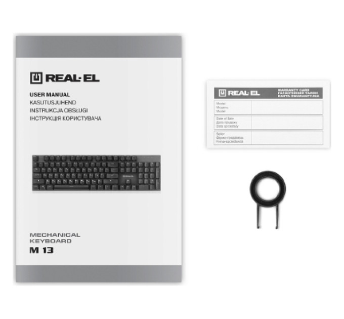 REAL-EL Клавіатура REAL-EL M 13 USB Grey (EL123100045)