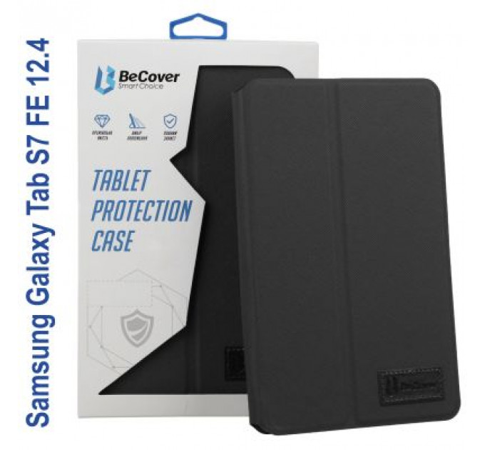 Чохол до планшета BeCover Samsung Tab S7 FE 12.4 SM-T730/SM-T735/S8 Plus 5G SM-X800/SM-X806 Black (706711)
