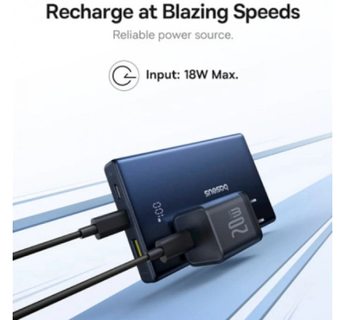 Baseus Батарея універсальна Baseus 10000mAh PicoGo 20W PD, QC, USB-A, 2*USB-C, Black (P10076801123-00)