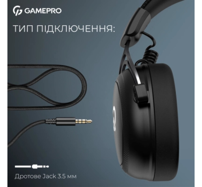 GamePro Навушники GamePro Asgard Skald Origin Black (HS850B)