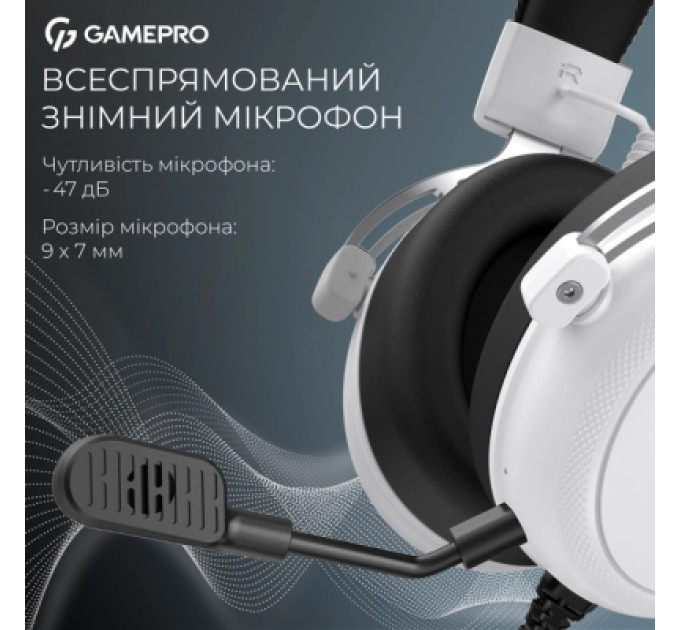 GamePro Навушники GamePro Asgard Skald Origin White (HS850W)