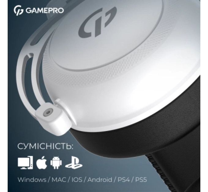 GamePro Навушники GamePro Asgard Skald Origin White (HS850W)