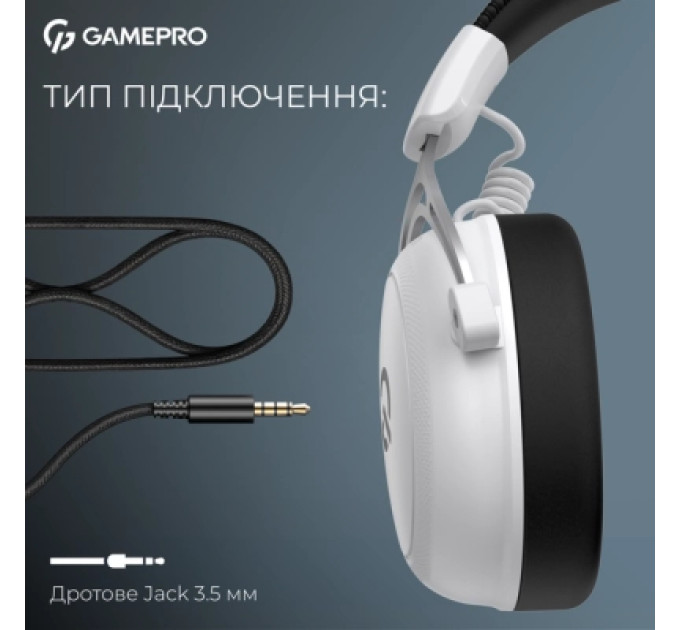 GamePro Навушники GamePro Asgard Skald Origin White (HS850W)