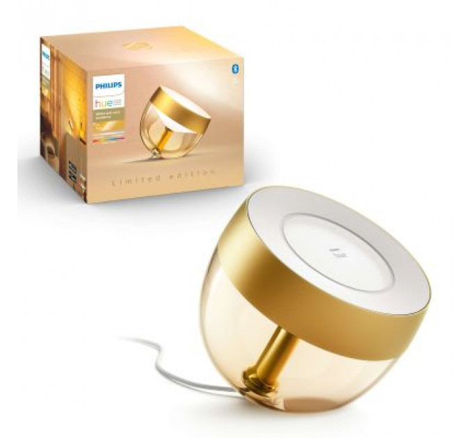 Настільна лампа Philips Hue Iris, Color, BT, DIM, золотиста (929002376401)