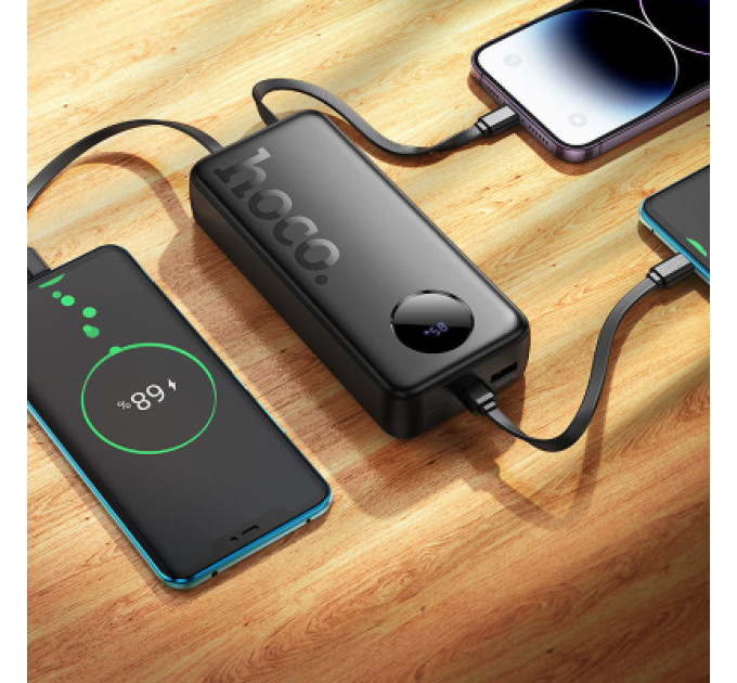 HOCO Батарея універсальна HOCO 20000mAh, PD/20W, 22.5W, Black (J132A / 42067 / Black)