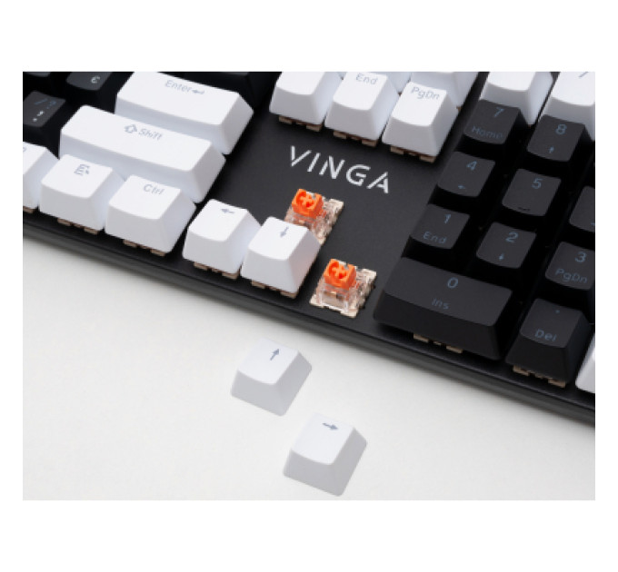 Vinga Клавіатура Vinga KBGM-095 LED Orange Switch USB White/Black (KBGM-095Y White/Black)