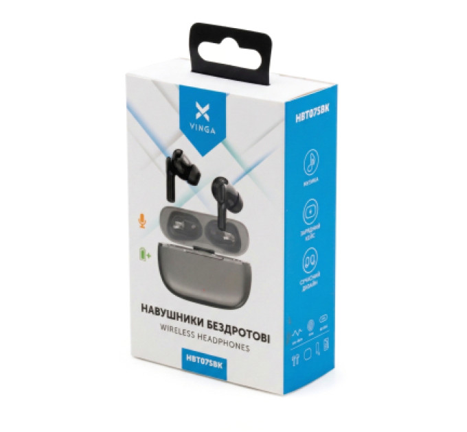 Vinga Навушники Vinga HBT075 Bluetooth Black (HBT075BK)