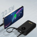 Dudao Батарея універсальна Dudao 20000mAh K14+ 22.5W, PD, QC, USB-A, USB-C(In/Out), with built-in USB-C/Lightning cables, Black (6977196680016)
