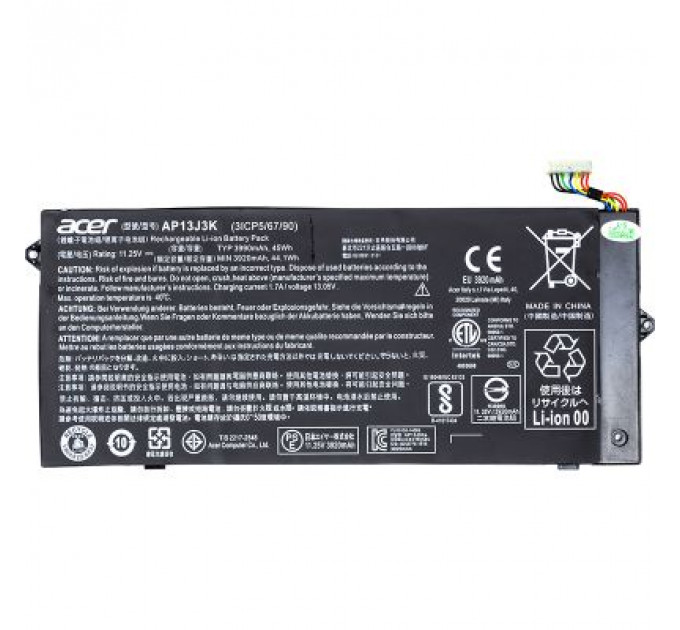 Акумулятор до ноутбука Acer Chromebook C720 (AP13J3K) 11.25V 45Wh (NB410408)