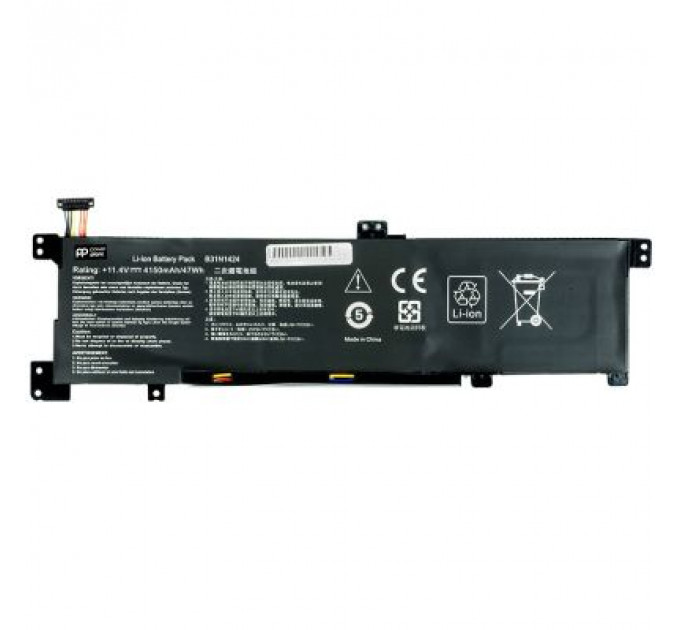 Акумулятор до ноутбука PowerPlant ASUS A401L (B31N1424) 11.4V 4150mAh (NB431267)