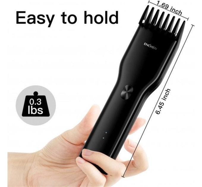Enchen Машинка для стрижки Xiaomi Enchen Boost Black Set + Пеньюар і ножниці