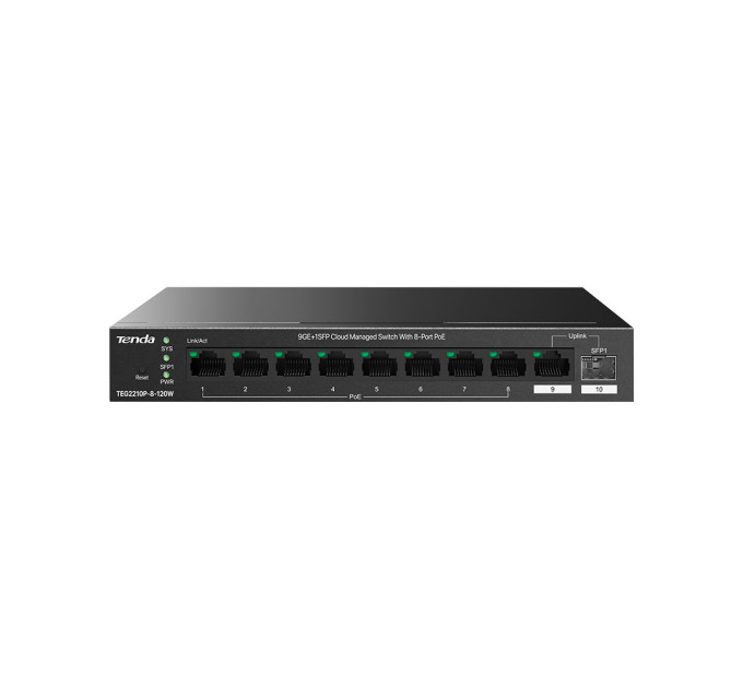 Tenda Комутатор Tenda TEG2210P-8-120W