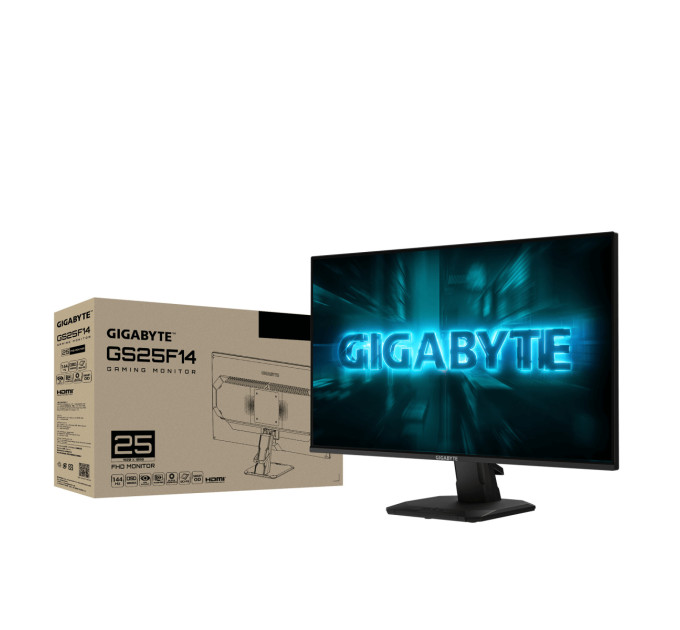 GIGABYTE Монітор Gigabyte 24.5" Gaming GS25F14 IPS Black 144Hz