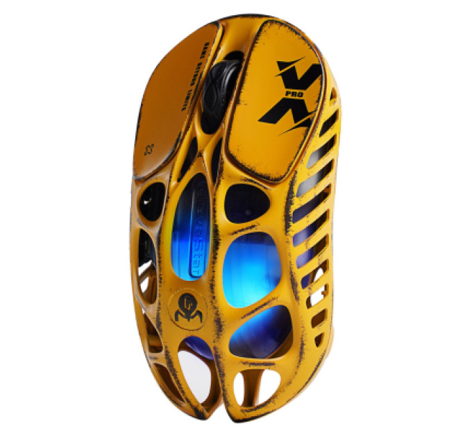 GravaStar Мишка GravaStar Mercury X Pro 8K RGB Wireless/Bluetooth/USB Battle-Worn Yellow (GS_X_PRO_YLW)