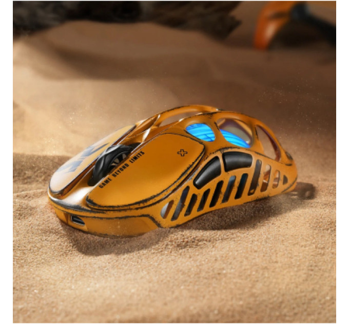 GravaStar Мишка GravaStar Mercury X Pro 8K RGB Wireless/Bluetooth/USB Battle-Worn Yellow (GS_X_PRO_YLW)