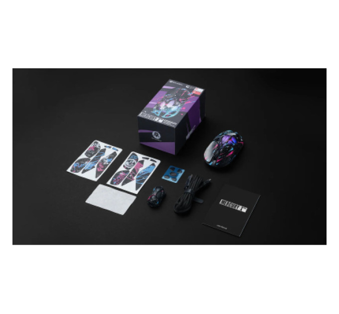 GravaStar Мишка GravaStar Mercury X Pro 8K RGB Wireless/Bluetooth/USB Neon Graffiti (GS_X_PRO_CG_BLK)