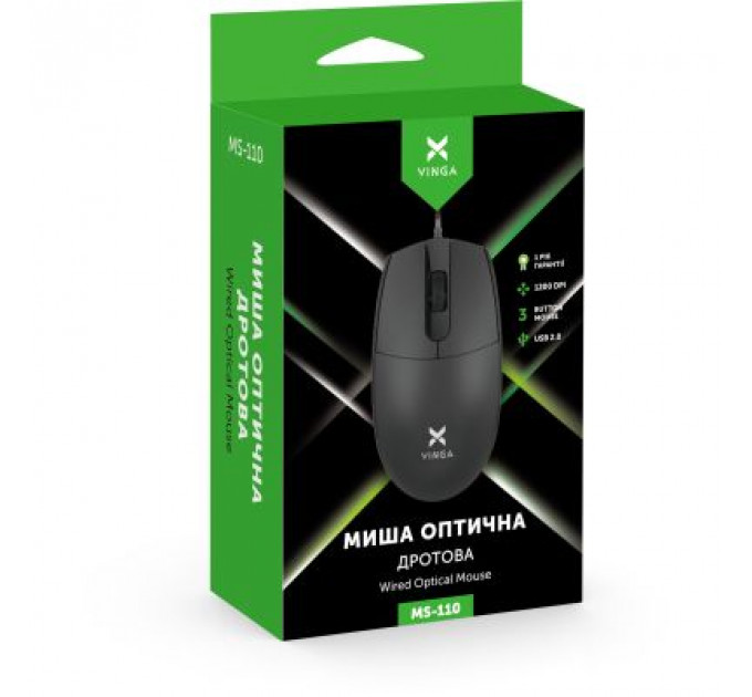 Мишка Vinga MS-110 Black
