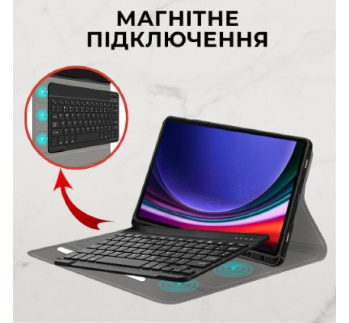 Чохол до планшета AirOn Premium Samsung Galaxy Tab S9 Plus 12.4'' 2023 + Bluetooth Keyboard (4822352781116)
