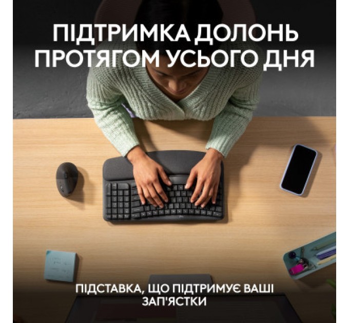 Клавіатура Logitech Wave Keys Bluetooth/Wireless Black (920-012304)