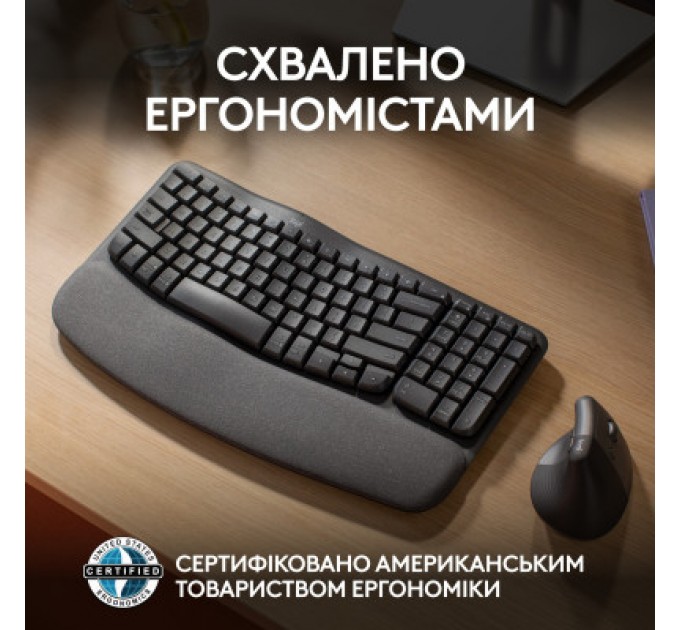 Клавіатура Logitech Wave Keys Bluetooth/Wireless Black (920-012304)