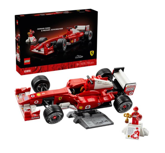 LEGO Конструктор LEGO Icons Ferrari F2004 and Michael Schumacher (11375)