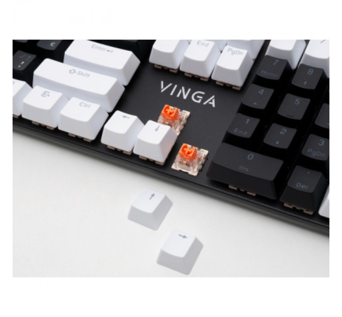 Клавіатура Vinga KBGM-095 LED Orange Switch USB White/Black (KBGM-095Y White/Black)