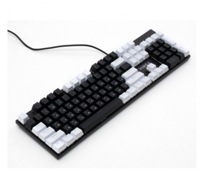 Клавіатура Vinga KBGM-095 LED Brown Switch USB White/Black (KBGM-095BR White/Black)