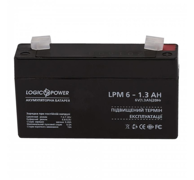 LogicPower Акумуляторна батарея LogicPower LPM 6V 1.3AH (LPM 6 - 1.3 AH) AGM