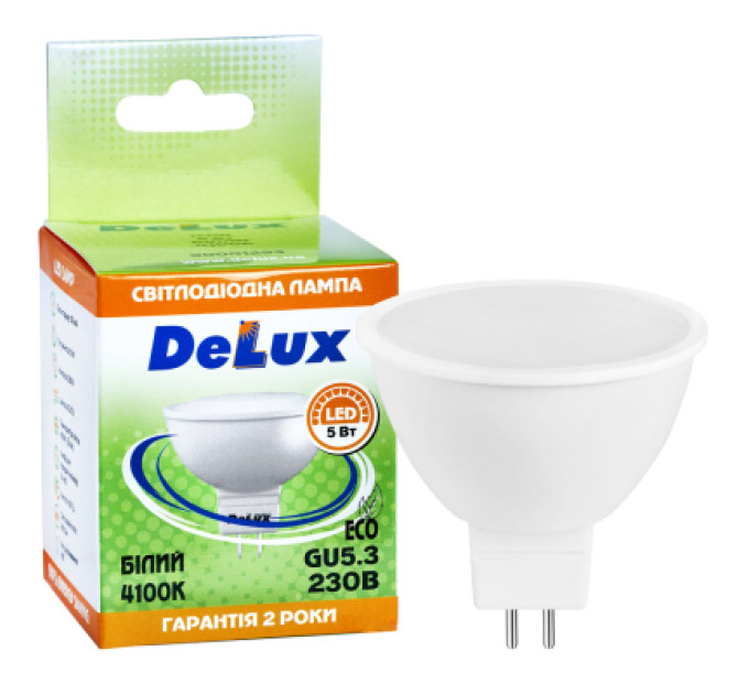 Delux Лампочка Delux JCDR 5Вт 4100K 220В GU5.3 (90001293)