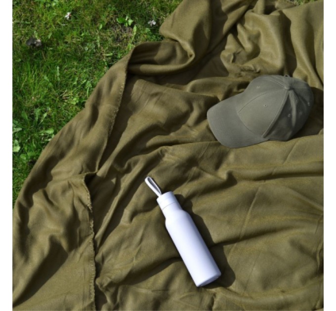 Плед Bergamo подушка Mild флісовий 150 х 180 см Хакі (202312pl-25)