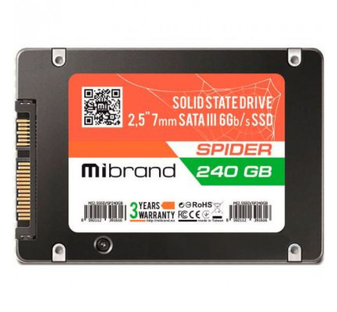 Накопичувач SSD 2.5" 240GB Mibrand (MI2.5SSD/SP240GB)