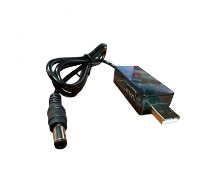 Кабель живлення USB to DC 5.5x2.1mm 0.8m 12V 1.5A XoKo (DC-5-12-1,5A)