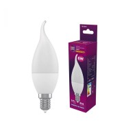 Лампа світлодіодна свічка на вітрі ELM 6W E14 3000K (18-0201)